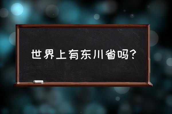 云南省东川市 世界上有东川省吗？