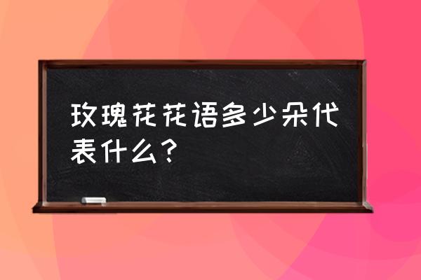 玫瑰花语大全数量 玫瑰花花语多少朵代表什么？