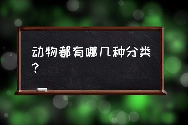 把动物分类有哪几种 动物都有哪几种分类？