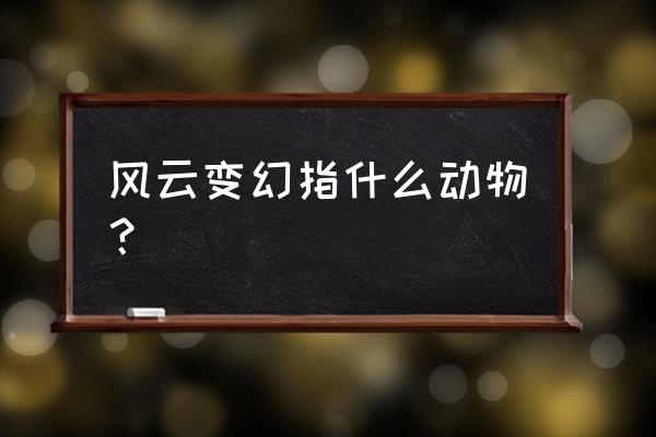 风云变幻形容什么动物 风云变幻指什么动物？