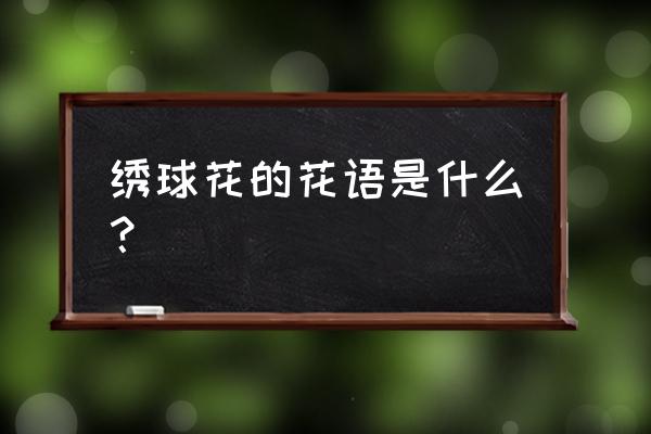 绣球花花语及代表意义 绣球花的花语是什么？