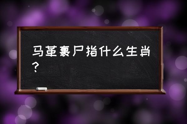 马革裹尸是什么生肖 马革裹尸指什么生肖？