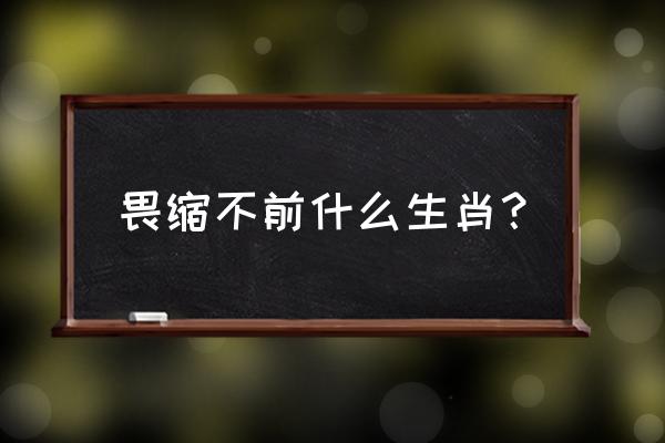 畏缩不前是什么生肖 畏缩不前什么生肖？