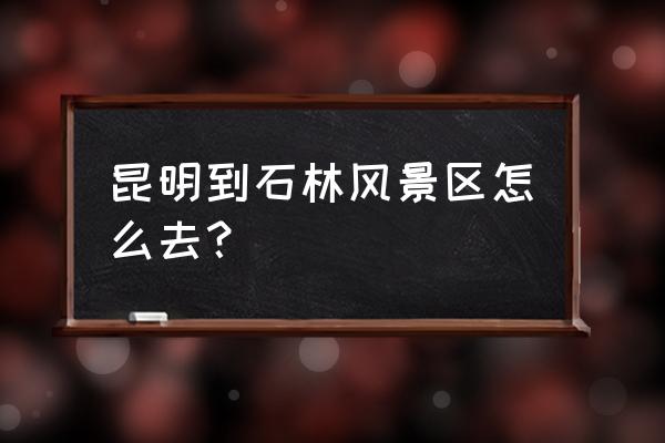 昆明火车站到石林 昆明到石林风景区怎么去？