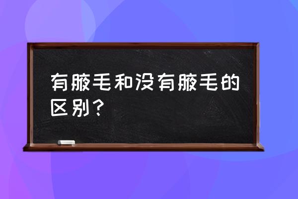 有腋毛好还是没有好 有腋毛和没有腋毛的区别？