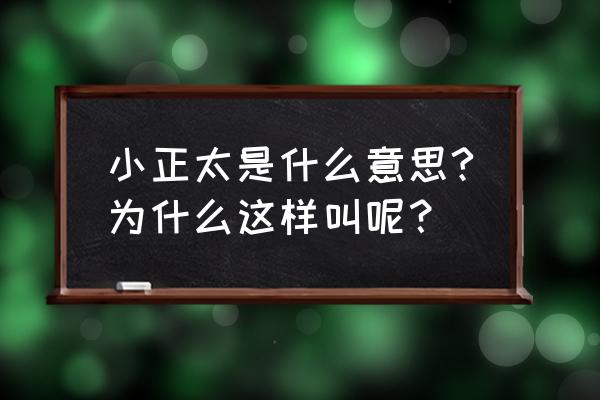 小正太什么是什么意思啊 小正太是什么意思?为什么这样叫呢？