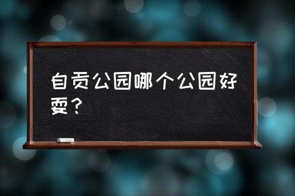 自贡彩灯公园 自贡公园哪个公园好耍？