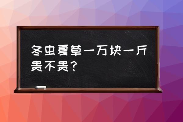 虫草最贵多少钱一斤 冬虫夏草一万块一斤贵不贵？