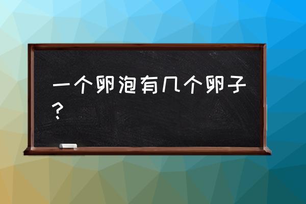 卵子有多少个 一个卵泡有几个卵子？