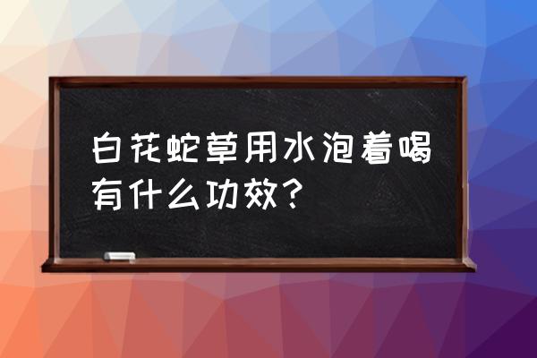 白花蛇草水功效与作用 白花蛇草用水泡着喝有什么功效？