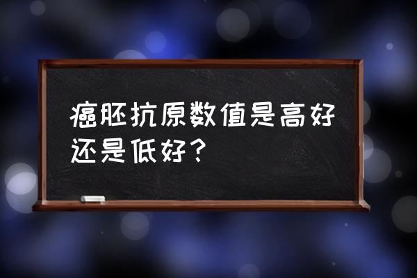 癌胚抗原cea参考值 癌胚抗原数值是高好还是低好？