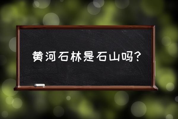 黄河石林的主要成分是什么 黄河石林是石山吗？