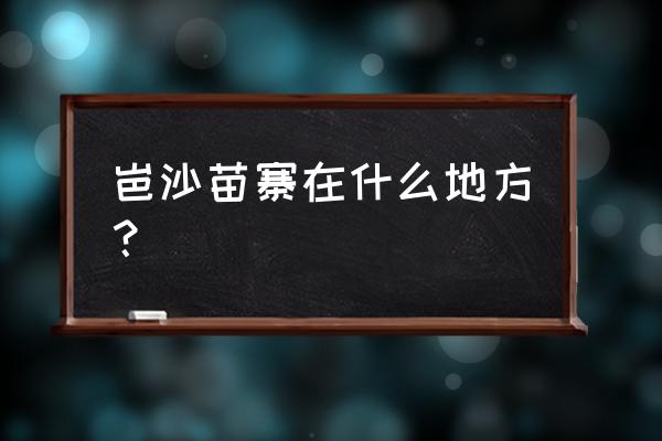 从江岜沙苗寨位于什么地方 岜沙苗寨在什么地方？