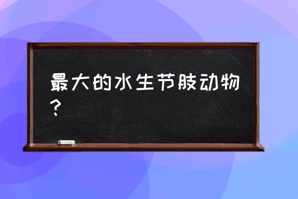 巨型螃蟹百科 最大的水生节肢动物？