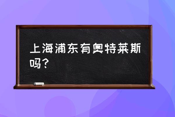 上海浦东奥特莱斯 上海浦东有奥特莱斯吗？