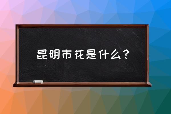 昆明的市花是什么花啊 昆明市花是什么？