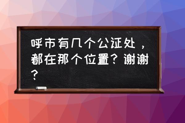 呼市腾飞大厦 呼市有几个公证处，都在那个位置？谢谢？