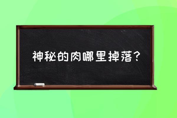 神秘的肉延伸意思 神秘的肉哪里掉落？