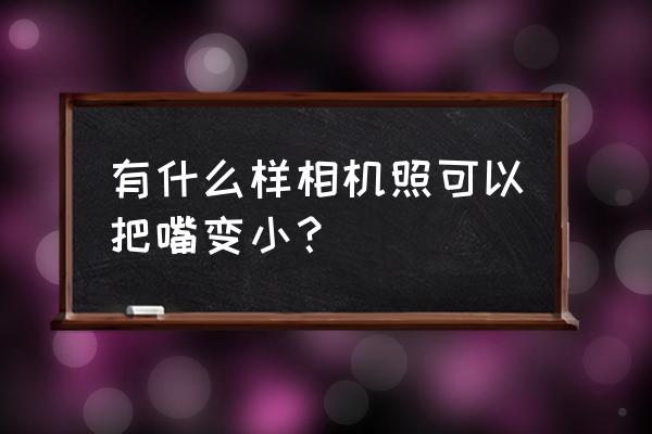 snow相机旧版 有什么样相机照可以把嘴变小？