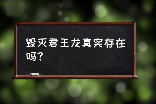 毁灭君王龙 毁灭君王龙真实存在吗？