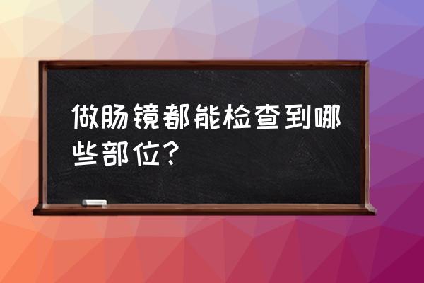 结肠镜检查范围 做肠镜都能检查到哪些部位？