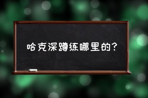 哈克深蹲练哪里 哈克深蹲练哪里的？