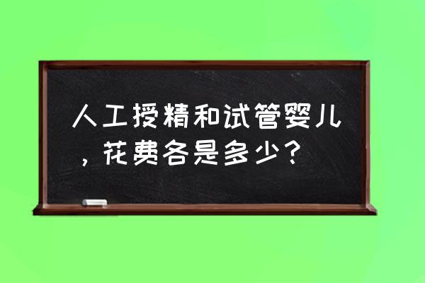 划算的夫精人工授精 人工授精和试管婴儿，花费各是多少？