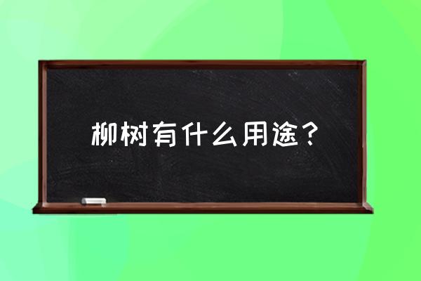 柳树有什么功能和作用 柳树有什么用途？