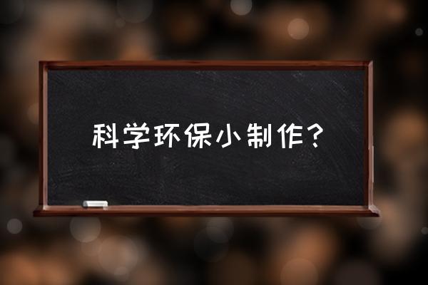 简单环保小制作 科学环保小制作？