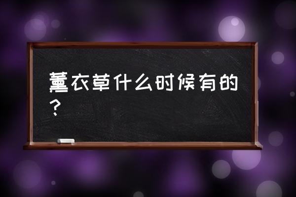 薰衣草花期在几月份 薰衣草什么时候有的？