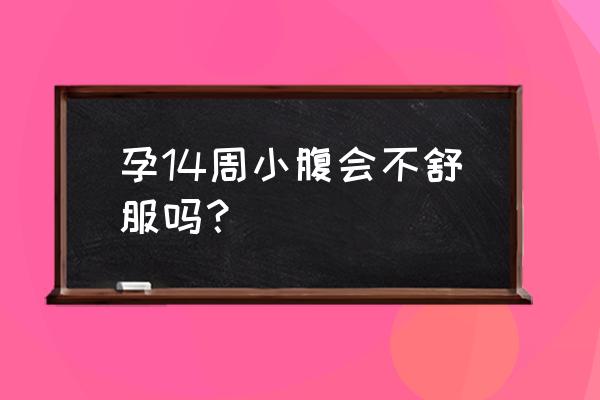 怀孕14周肚子会有什么感觉 孕14周小腹会不舒服吗？