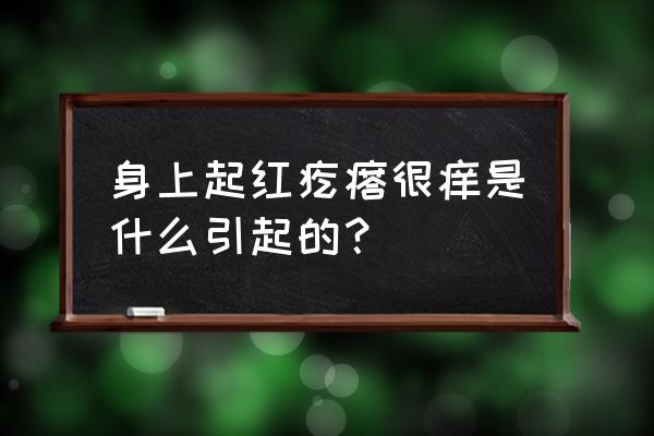 身上起了红色的疙瘩很痒 身上起红疙瘩很痒是什么引起的？