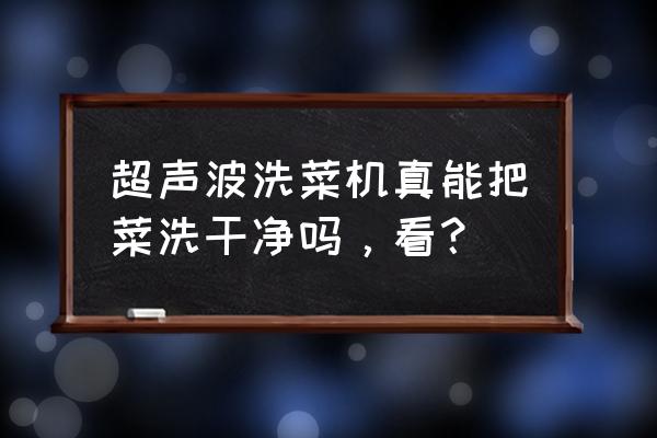 好用的超声波洗菜机 超声波洗菜机真能把菜洗干净吗，看？