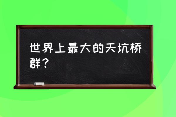 大石围天坑群 世界上最大的天坑桥群？