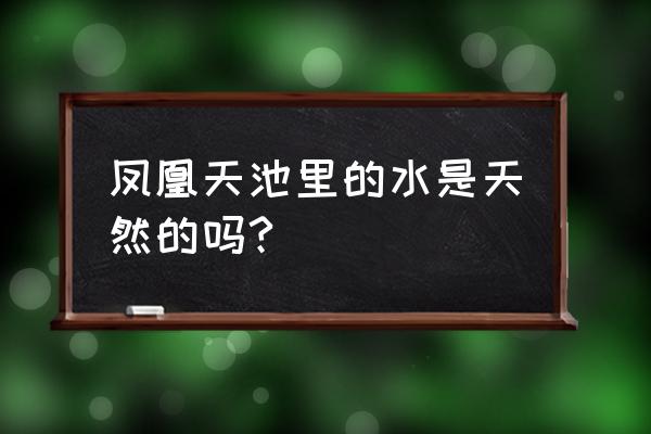 潮州凤凰山天池全景 凤凰天池里的水是天然的吗?