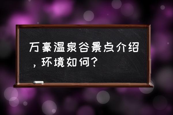 咸宁万豪温泉谷 万豪温泉谷景点介绍，环境如何？