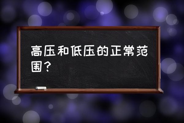 毫米汞柱多少正常 高压和低压的正常范围？