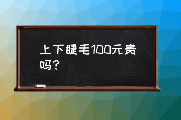 接睫毛多少钱 上下睫毛100元贵吗？