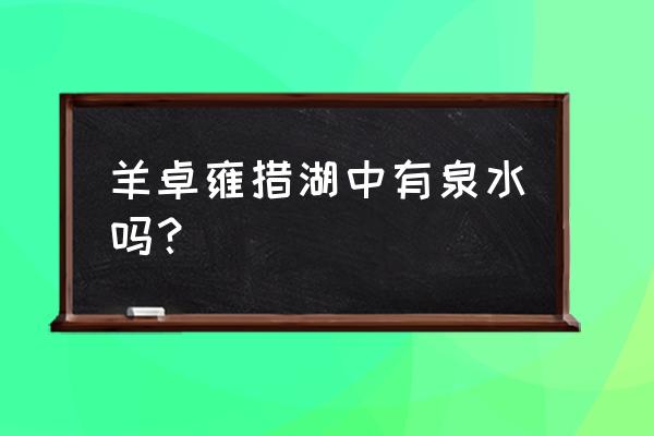 羊卓雍措的传说 羊卓雍措湖中有泉水吗？