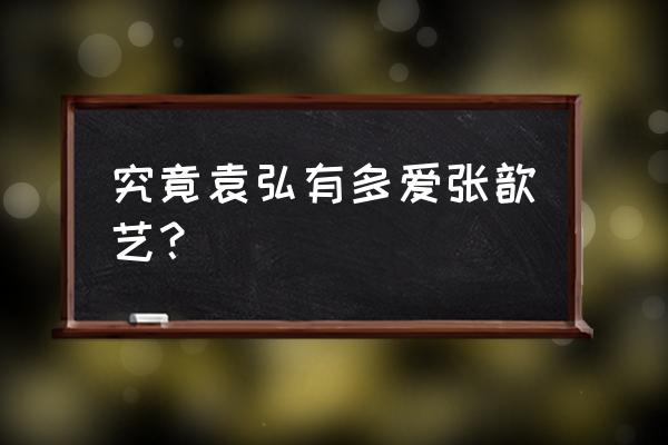 袁弘为什么喜欢张歆艺 究竟袁弘有多爱张歆艺？