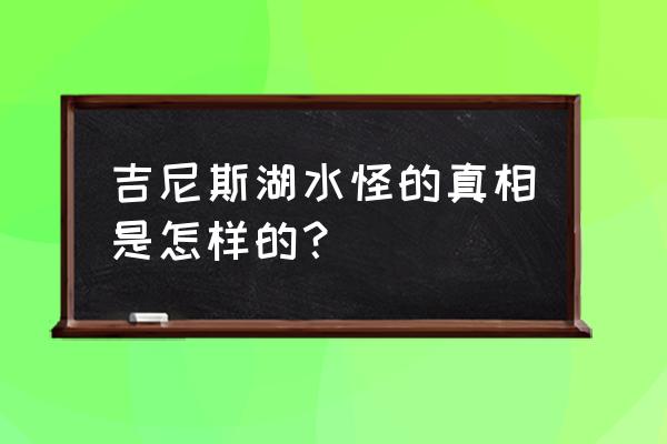 水怪之谜之真相 吉尼斯湖水怪的真相是怎样的？