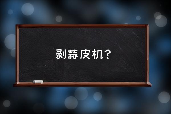 小型大蒜去皮机 剥蒜皮机？