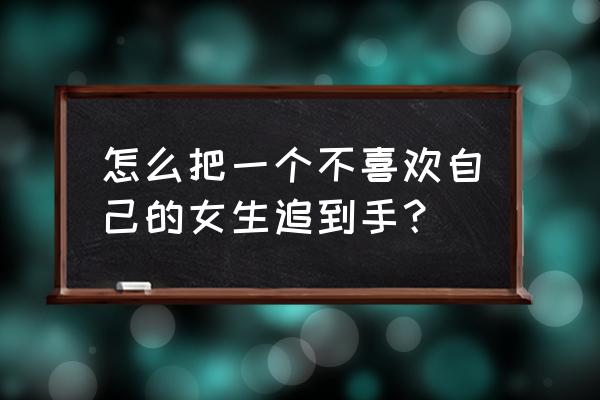 怎么追一个女人 怎么把一个不喜欢自己的女生追到手？