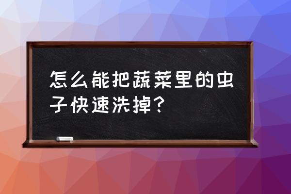 怎么快速去除蔬菜农药残留 怎么能把蔬菜里的虫子快速洗掉？