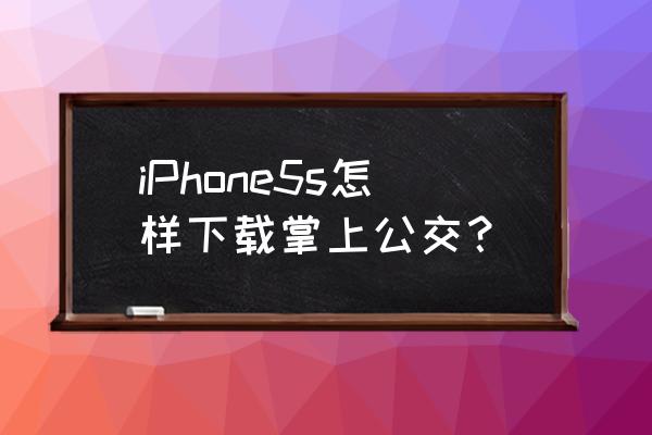 怎样开通掌上公交 iPhone5s怎样下载掌上公交？