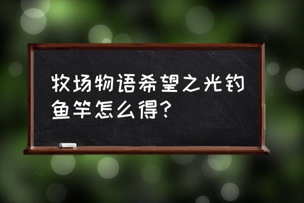 希望之村斧头的制作过程 牧场物语希望之光钓鱼竿怎么得？