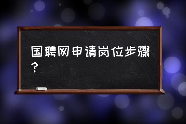 我的招聘简历怎么找 国聘网申请岗位步骤？