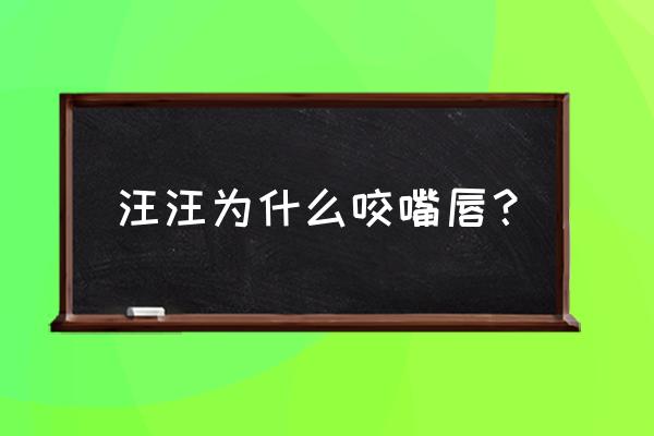 蚊虫叮咬引起的发热口渴是什么病 汪汪为什么咬嘴唇？