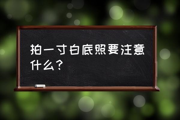 照相怎么拍一寸照片 拍一寸白底照要注意什么？