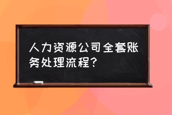 会计书全套 人力资源公司全套账务处理流程？